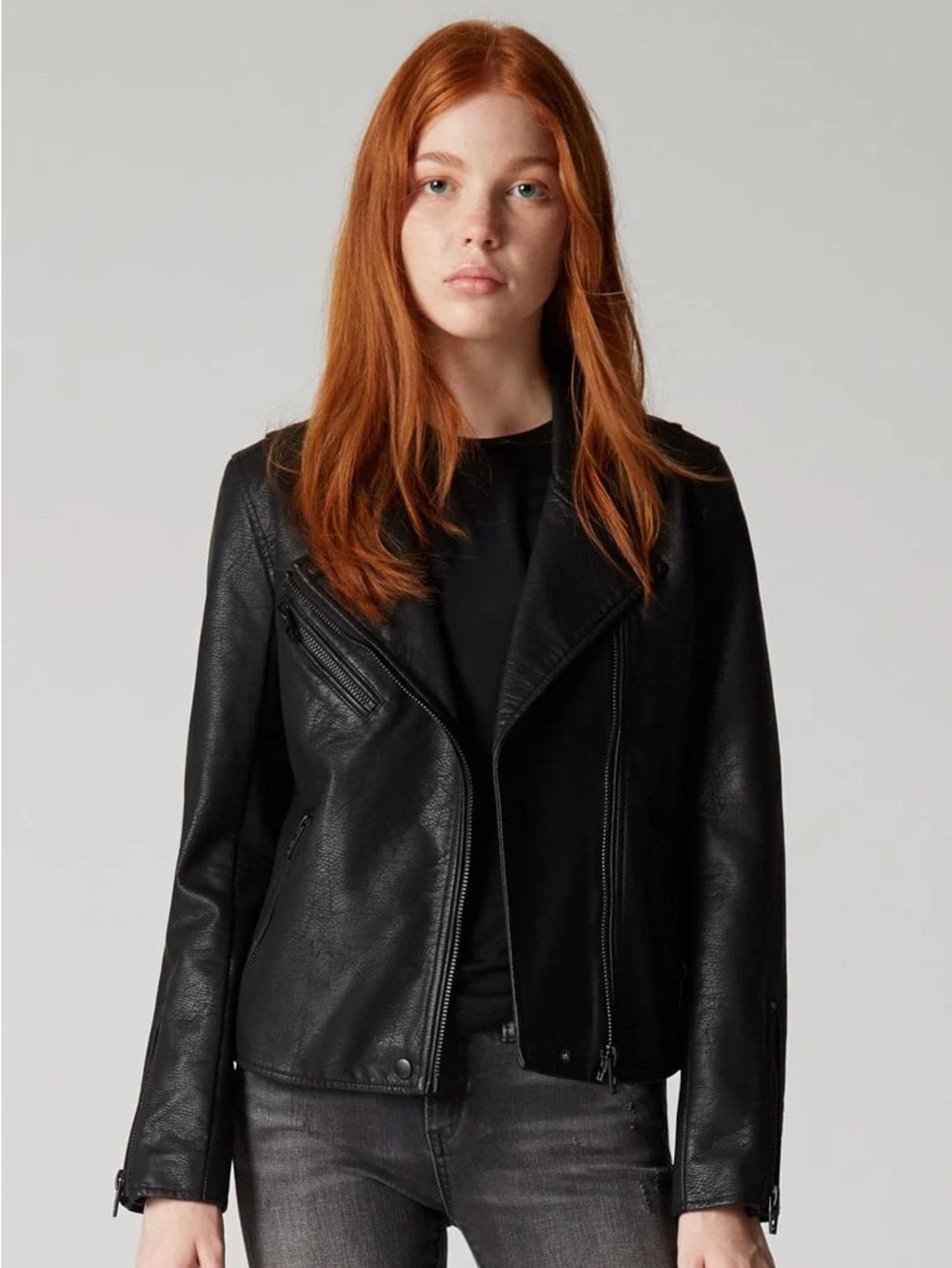Blank‎ NYC || Onyx Moto Jacket Vegan Leather Black XS